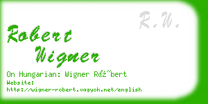 robert wigner business card